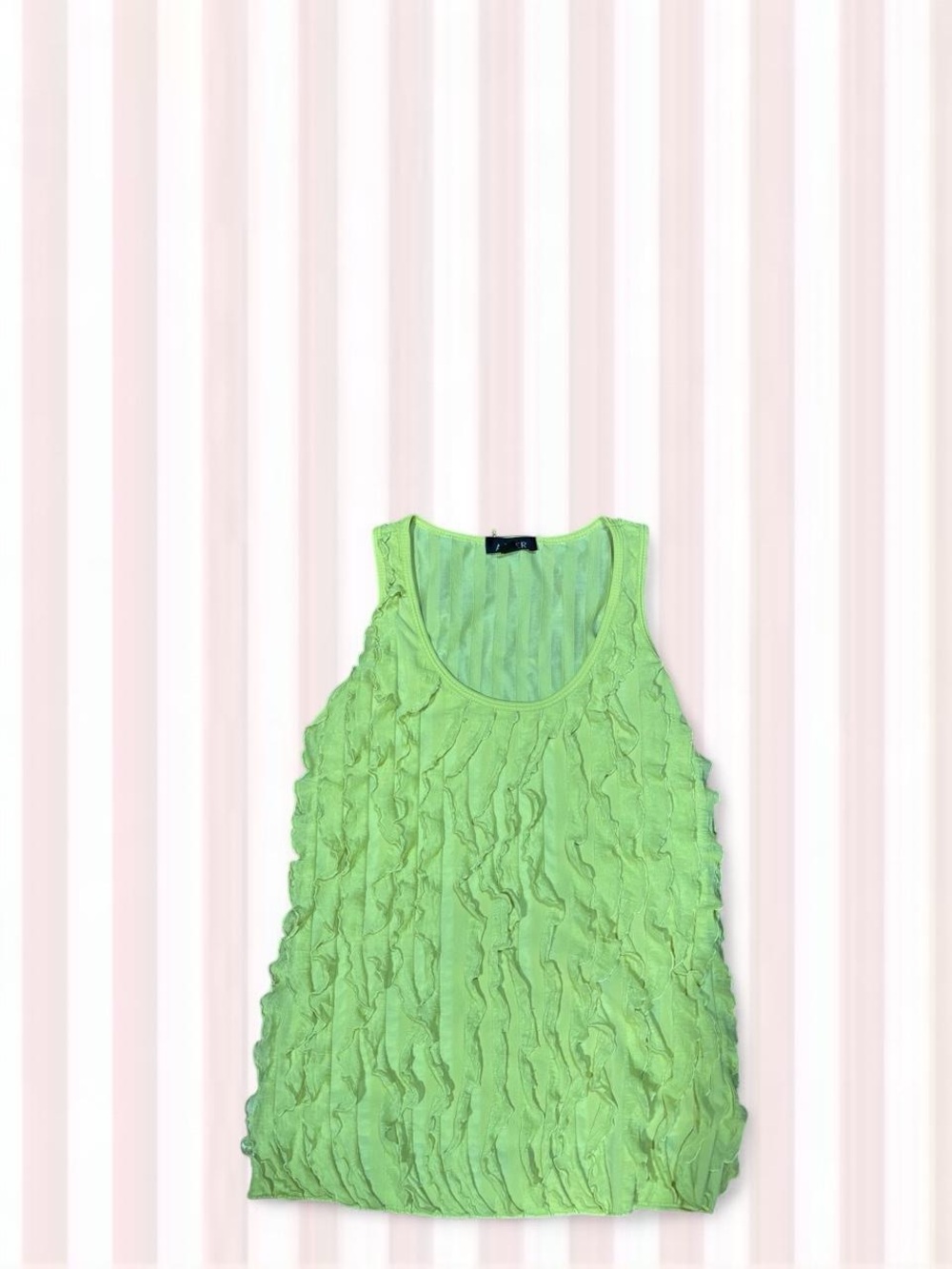 A. Byer Yellow Ruffle Scoop Tank